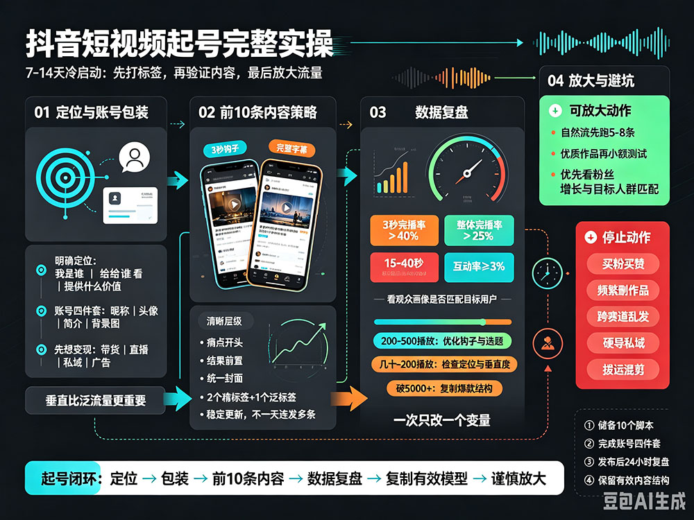 抖音短视频起号完整实操（2026）
